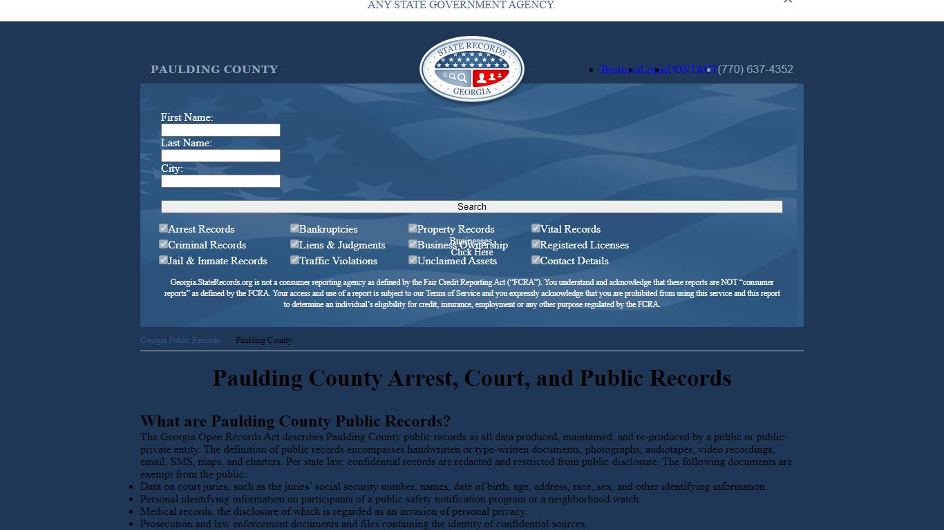 Paulding County Arrest, Court, and Public Records